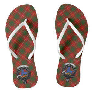 Bruce Clan Badge & Tartan Teenslippers