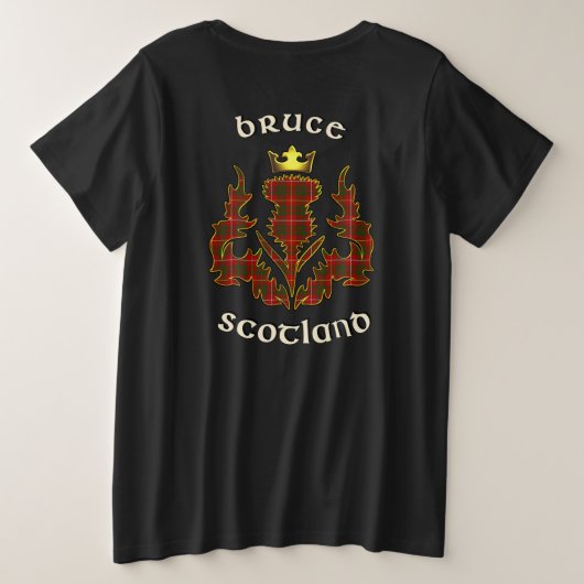 Bruce Clan Badge & Tartan w/Motto T-Shirt (Design achterkant)