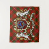 Bruce Clan Badge & Tartan Wandkleed (Voorkant)