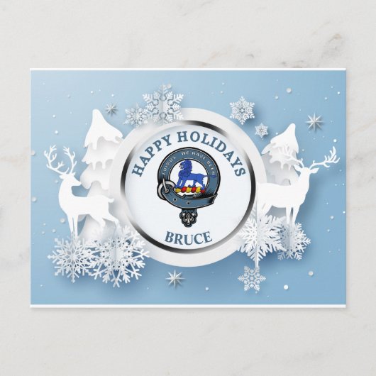 Bruce Clan Badge w/Stags Briefkaart (Voorkant)