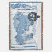 Bruce Clan Badge Winter Scene Deken (Voorkant Verticaal)