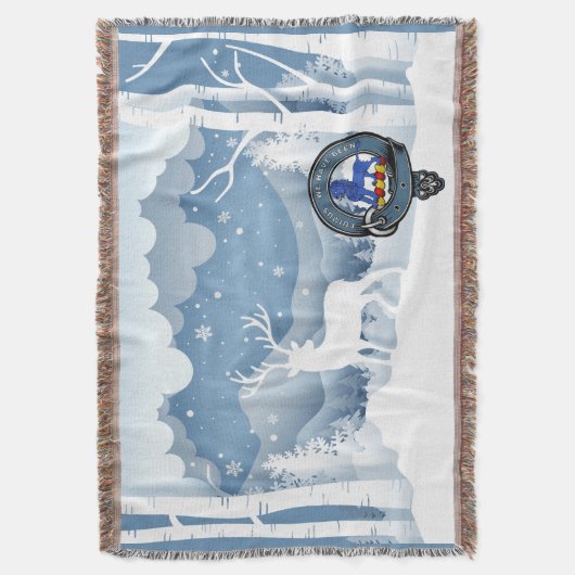 Bruce Clan Badge Winter Scene Deken (Voorkant Verticaal)