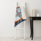 Bruce Clan Badge Winter Scene Large Sherpa Deken (In situ)