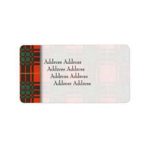 Bruce clan Pset Scottish tartan Etiket