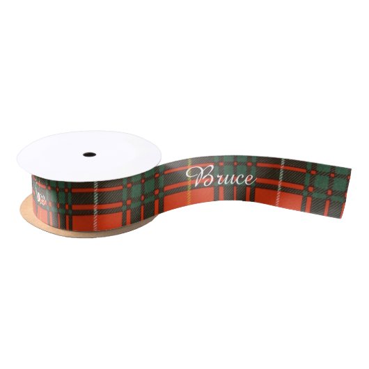 Bruce clan Pset Scottish tartan Satijnen Lint (Spoel)