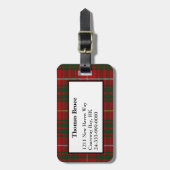 Bruce Clan Tartan Bagagelabel (Voorkant verticaal)