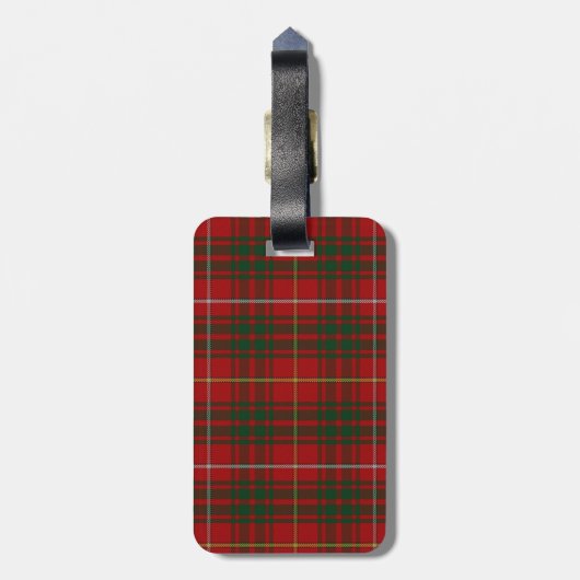 Bruce Clan Tartan Bagagelabel (Achterkant verticaal)