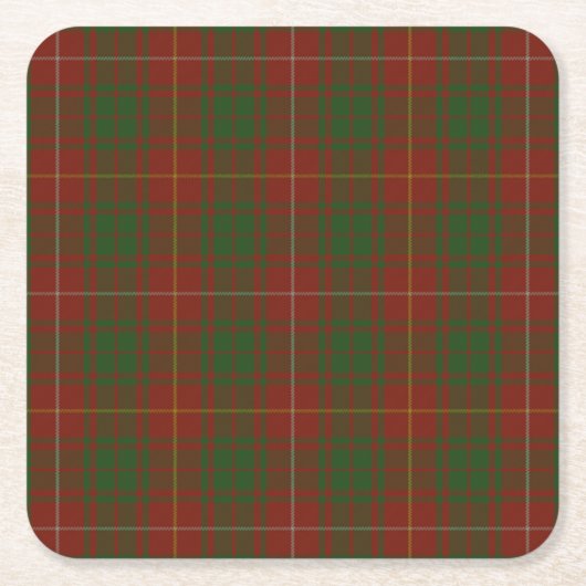 Bruce Clan tartan - Ruds greens Kartonnen Onderzetters (Voorkant)