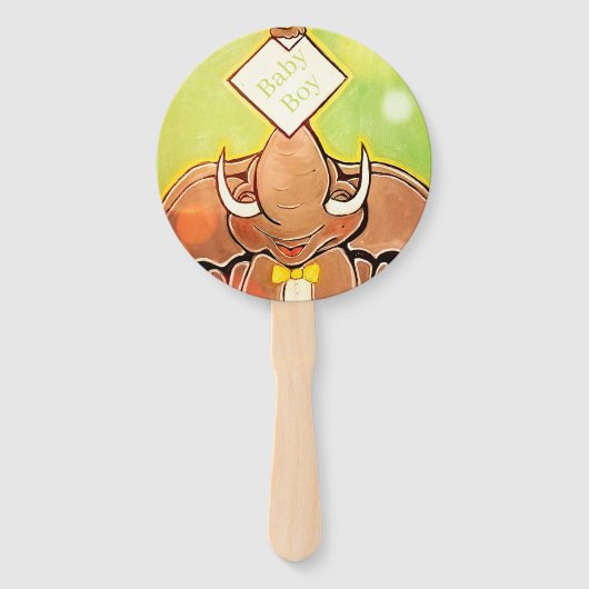 Bruce, de Elephant Speller Hand Fans Handwaaier (Achterkant)