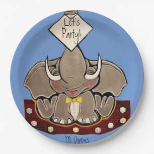 Bruce, de Elephant Speller Party Papieren Bordje