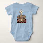 Bruce, de olifant speller blauwe bodysuit (Achterkant)