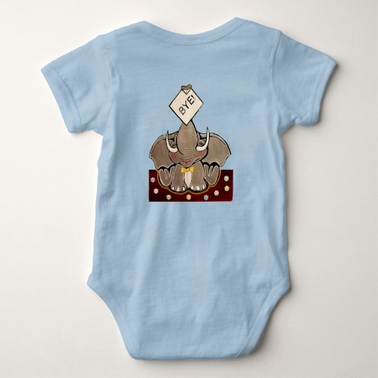 Bruce, de olifant speller blauwe bodysuit (Achterkant)