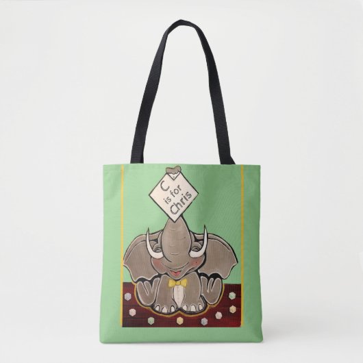 Bruce, de olifant Speller Canvas tas (Voorkant)