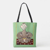 Bruce, de olifant Speller Canvas tas (Achterkant)