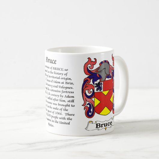 Bruce Family Coat of Arms mok (Voorkant rechts)