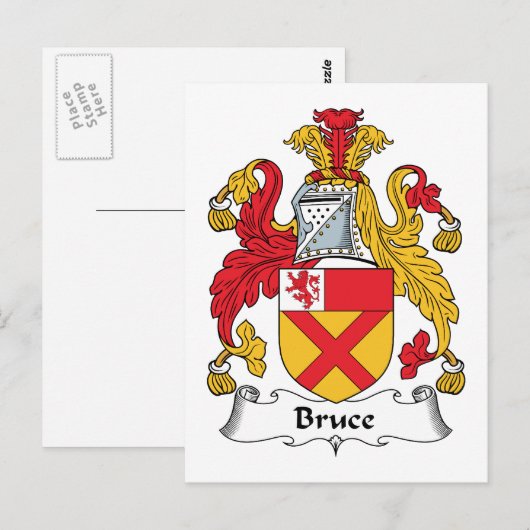 Bruce Family Crest Briefkaart (Voorkant / Achterkant)