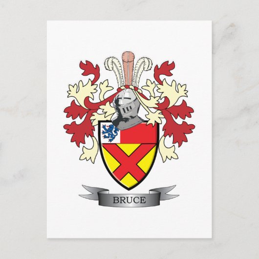 Bruce Family Crest Coat of Arms Briefkaart (Voorkant)