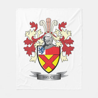 Bruce Family Crest Coat of Arms Fleece Deken