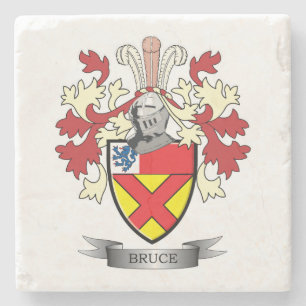 Bruce Family Crest Coat of Arms Stenen Onderzetter