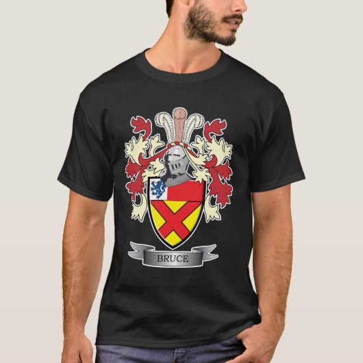 Bruce Family Crest Coat of Arms T-shirt (Voorkant)