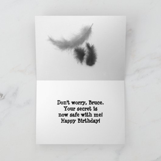 Bruce Happy Birthday Humor Calico Perzisch Kat Kaart (Binnen)