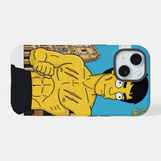 Bruce lee iPhone 15 case (Achterkant horizontaal)