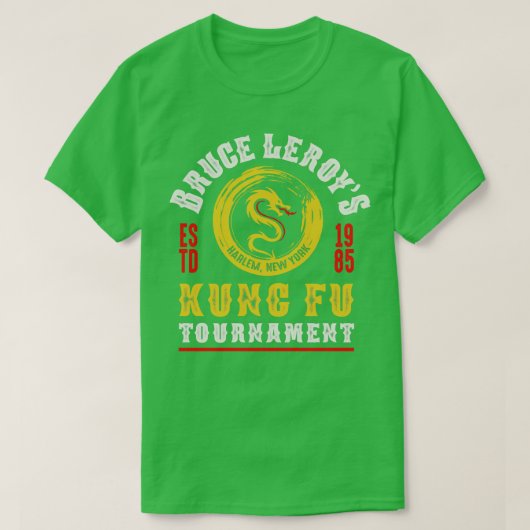 Bruce Leroys Kung Fu Toernooi T-shirt (Design voorkant)