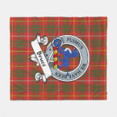 Bruce Modern Clan Badge Tartan Pset Fleece Deken (Voorkant (Horizontaal))