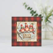 Bruce Modern Original Scottish Tartan Christmas Feestdagenkaart (Staand voorkant)