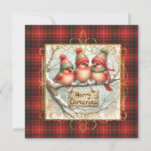 Bruce Modern Original Scottish Tartan Christmas Feestdagenkaart (Voorkant)