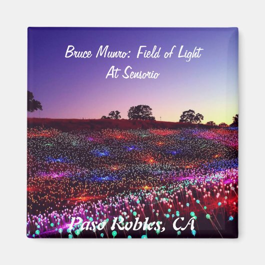 Bruce Munro, lichtveld, Paso Robles, CA. Magneet (Voorkant)
