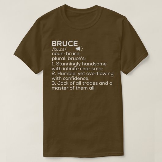 Bruce Naam Definitie Bruce Betekenis Bruce Naam ME T-shirt (Design voorkant)