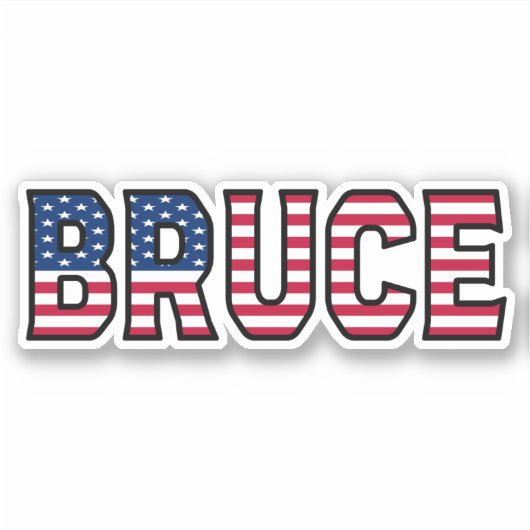 Bruce Name Vorname USA Sticker Stickerset (Voorkant)