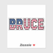 Bruce Name Vorname USA Sticker Stickerset (Vel)