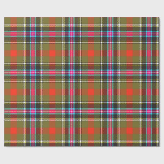 Bruce of Kinnaird Ancient Tartan Plaid Pattern Cadeaupapier (Vlak)