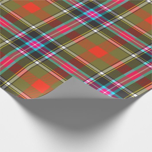 Bruce of Kinnaird Ancient Tartan Plaid Pattern Cadeaupapier (Hoek)