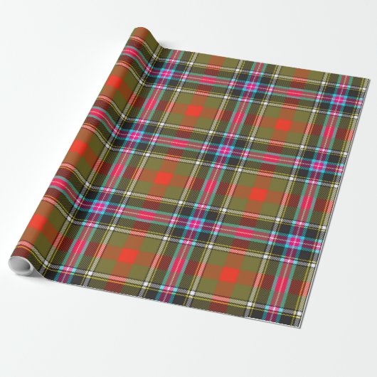 Bruce of Kinnaird Ancient Tartan Plaid Pattern Cadeaupapier (Uitgerold)