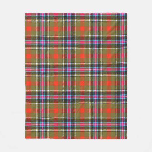 Bruce of Kinnaird Ancient Tartan Plaid Pattern Fleece Deken (Voorkant)