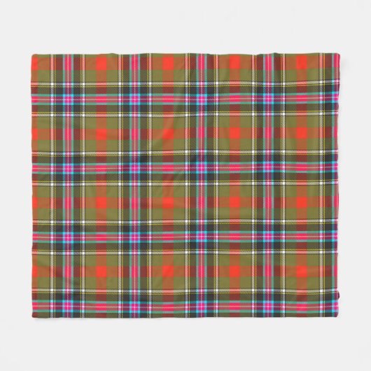 Bruce of Kinnaird Ancient Tartan Plaid Pattern Fleece Deken (Voorkant (Horizontaal))