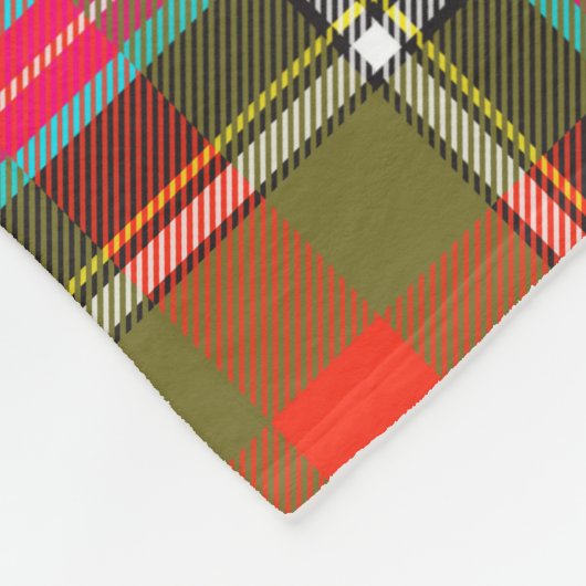 Bruce of Kinnaird Ancient Tartan Plaid Pattern Fleece Deken (Hoek)