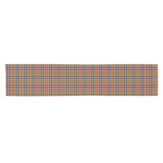 Bruce of Kinnaird Ancient Tartan Plaid Pattern Korte Tafelloper (Horizontaal)