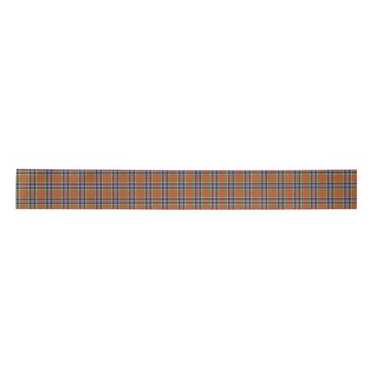 Bruce of Kinnaird Ancient Tartan Plaid Pattern Satijnen Lint (Voorkant)