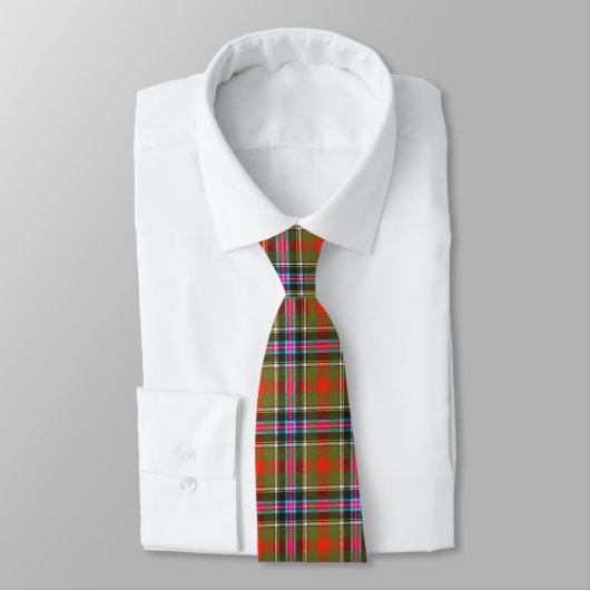 Bruce of Kinnaird Ancient Tartan Plaid Pattern Stropdas (Gebonden)