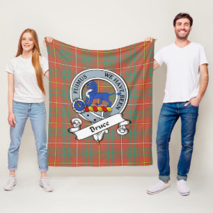 Bruce Oude Clan Badge Tartan Schotlandse ruit Fleece Deken