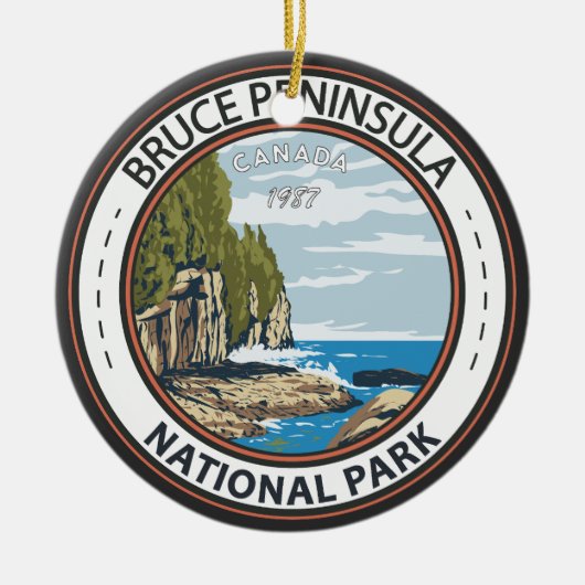 Bruce Peninsula National Park Canada  Badge Keramisch Ornament (Voorkant)