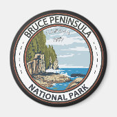 Bruce Peninsula National Park Canada  Badge Magneet (Voorkant)