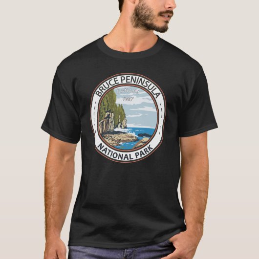 Bruce Peninsula National Park Canada  Badge T-shirt (Voorkant)