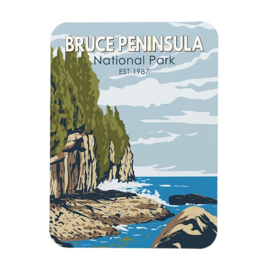 Bruce Peninsula National Park Canada Travel Art Magneet (Verticaal)