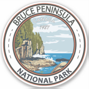 Bruce Peninsula National Park Canada Travel Art Sticker