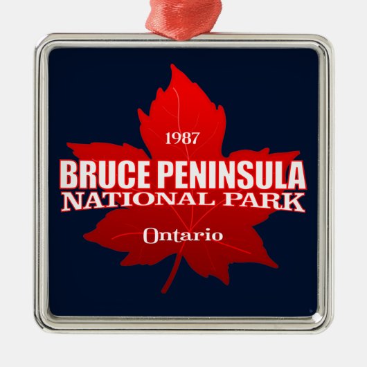 Bruce Peninsula NP (esdoorblad) Metalen Ornament (Voorkant)